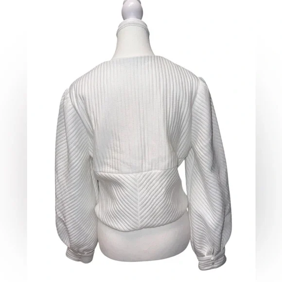 Eri + Ali x Anthropologie White Crop Top Jacket - Picture 5 of 9